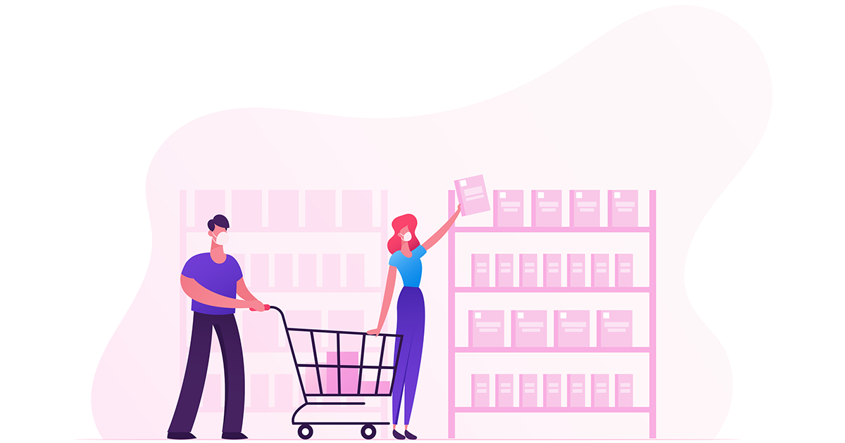 イメージ：買い物をするイラスト