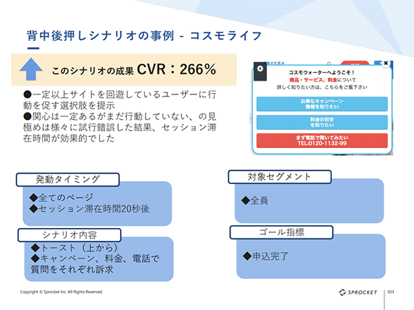 図：背中押しシナリオの事例