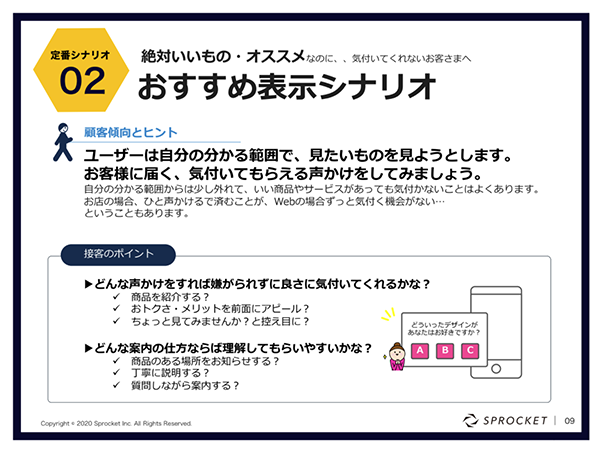 図：おすすめ表示シナリオ