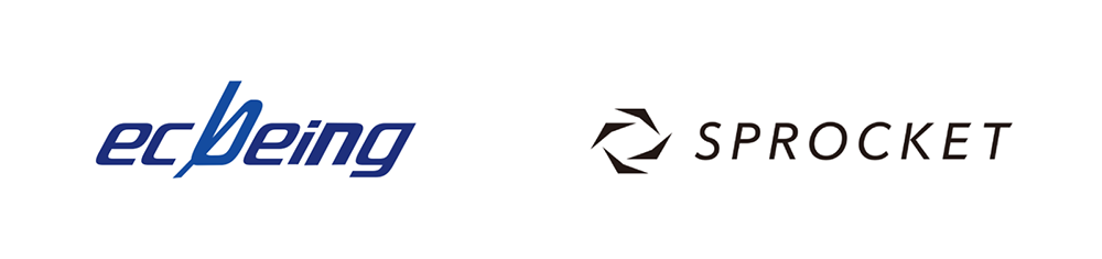 画像：ecbeingとSprocketのロゴ