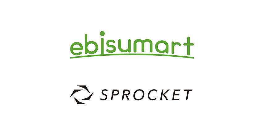画像：エビスマートとSprocketのロゴ